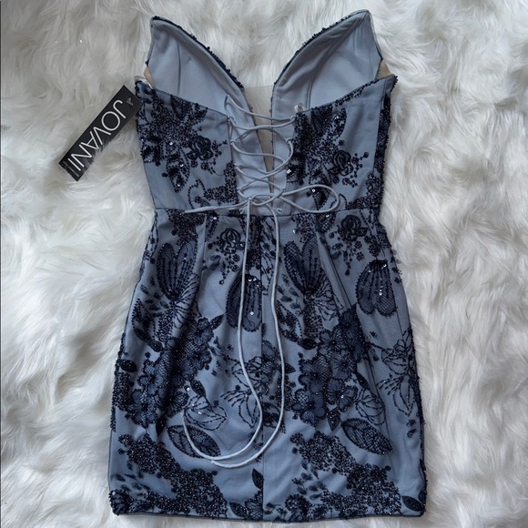 Jovani mini blue dress sz 4 - Picture 2 of 3